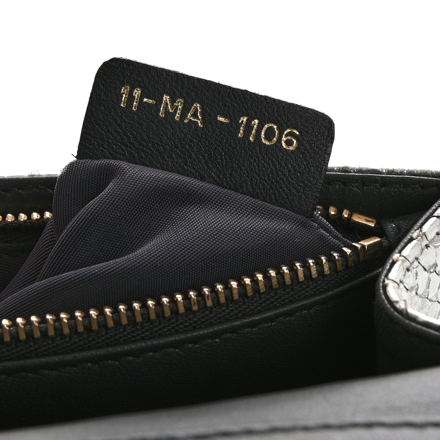 Snakeskin D1ORama Wallet on Chain Pouch Silver