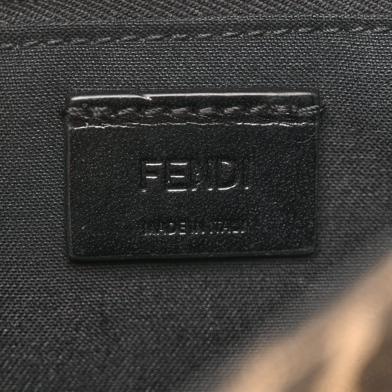 Fabric Jacquard Canvas Vitello Grace Pequin FF 1974 Baguette Belt Pouch Tobacco Moro Grezzo Sand