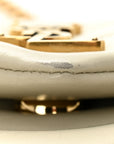 Calfskin Y Quilted Monogram Small Loulou Chain Satchel Blanc Vintage