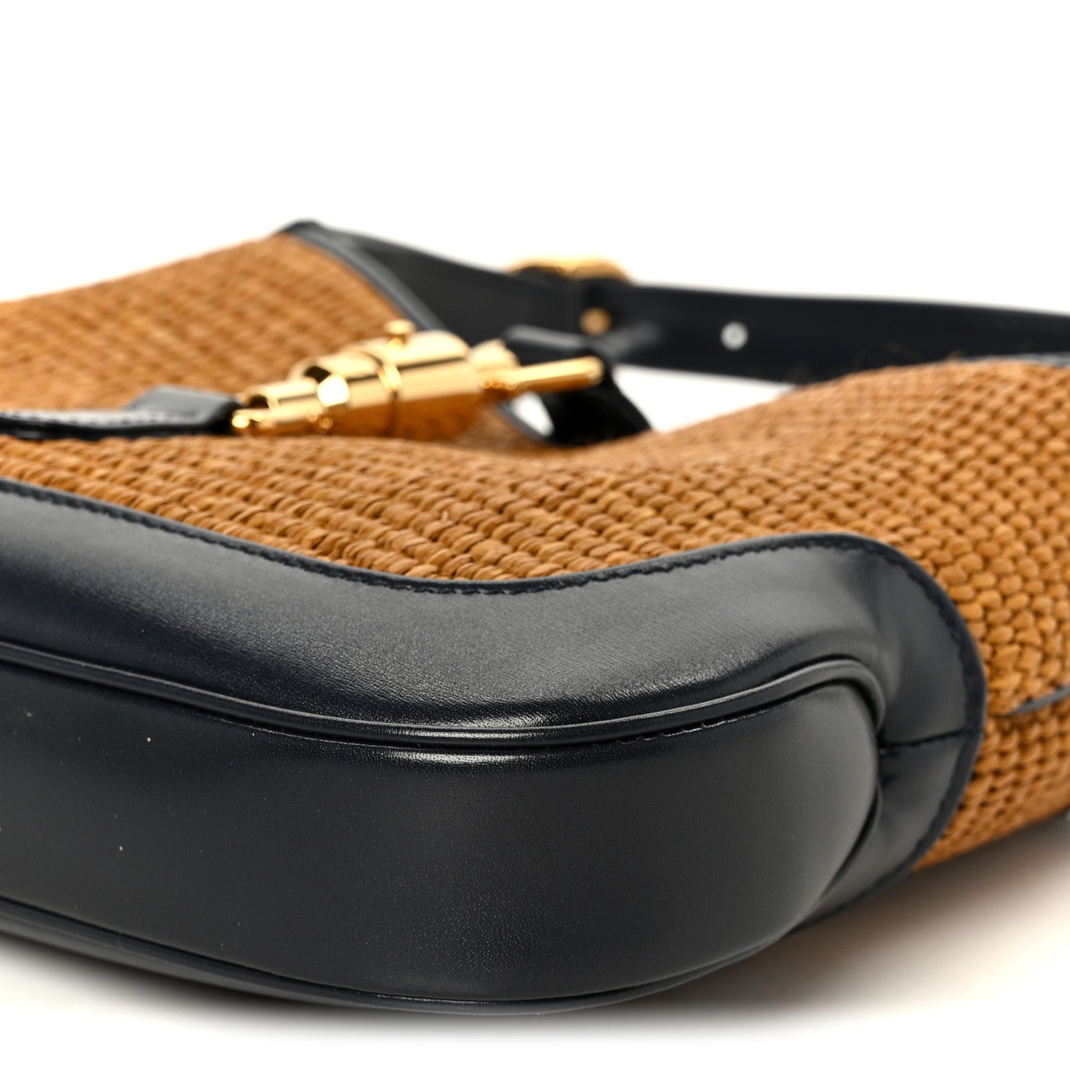 Straw Lux Boarded Dyana Lux Calfskin Small Jackie 1961 Hobo Natural Blue