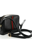 Calfskin Web Mini Ophidia Shoulder Bag Black