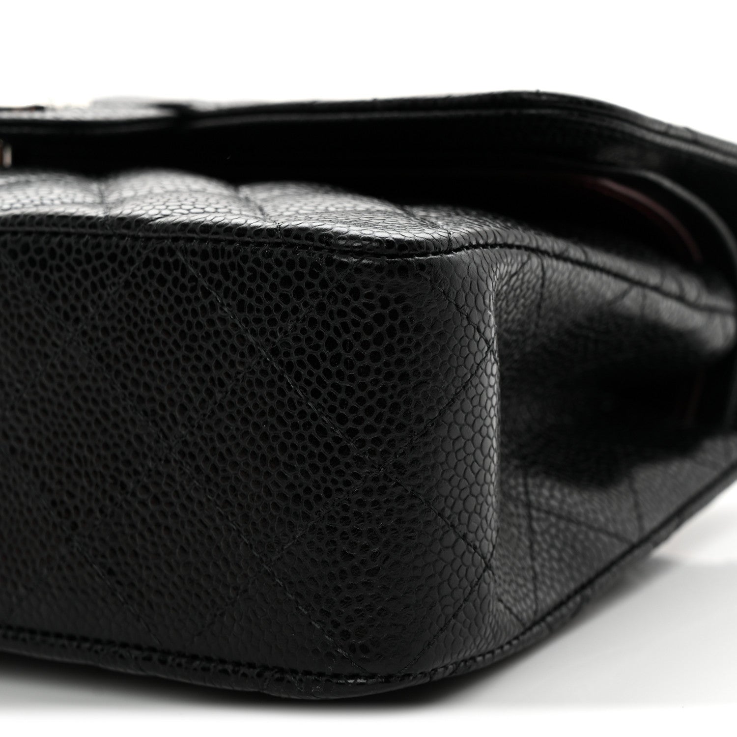 Caviar Quilted Small Double Flap Black