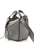 Grained Calfskin Mini Hammock Shoulder Bag Pearl Grey