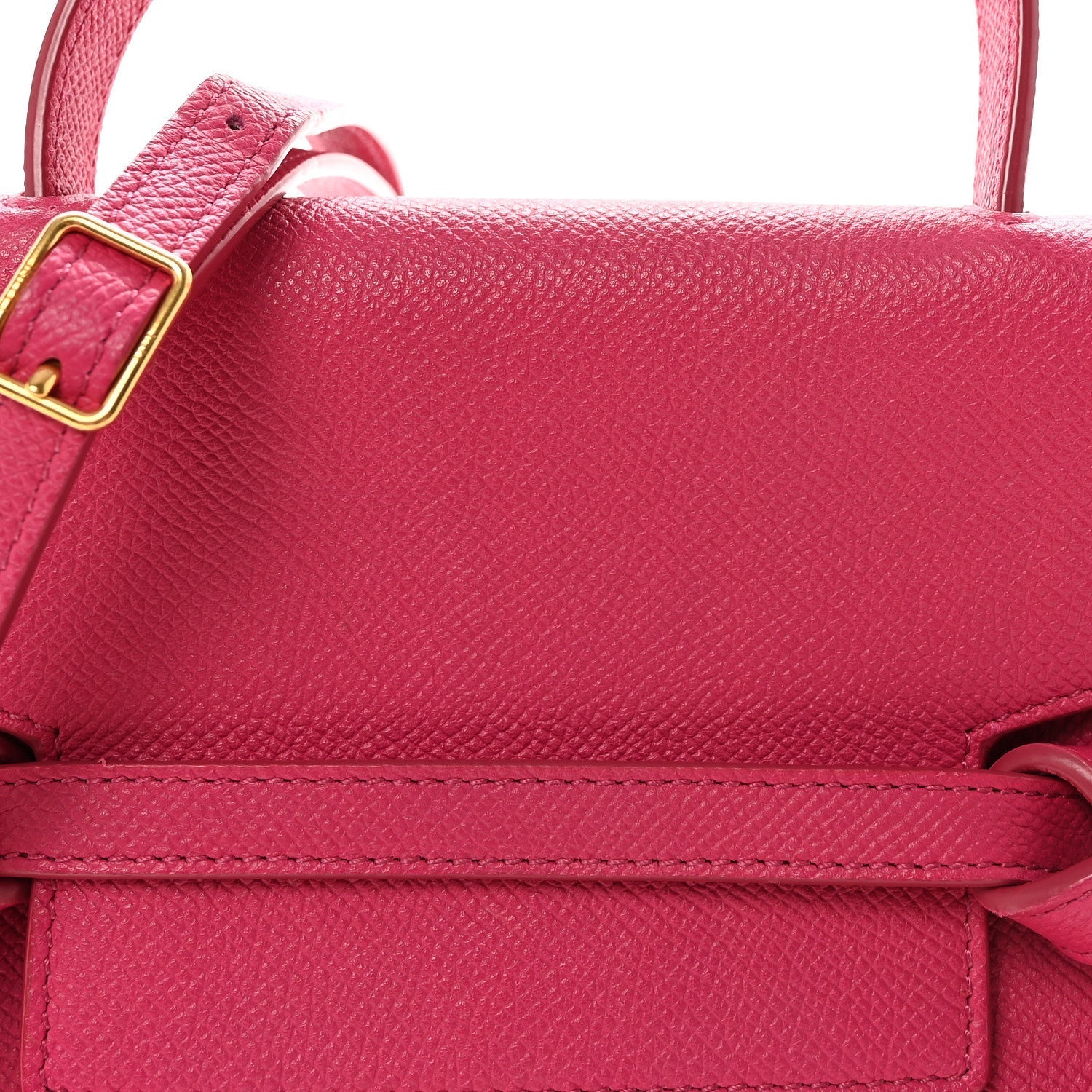Grained Calfskin Nano Belt Bag Raspberry