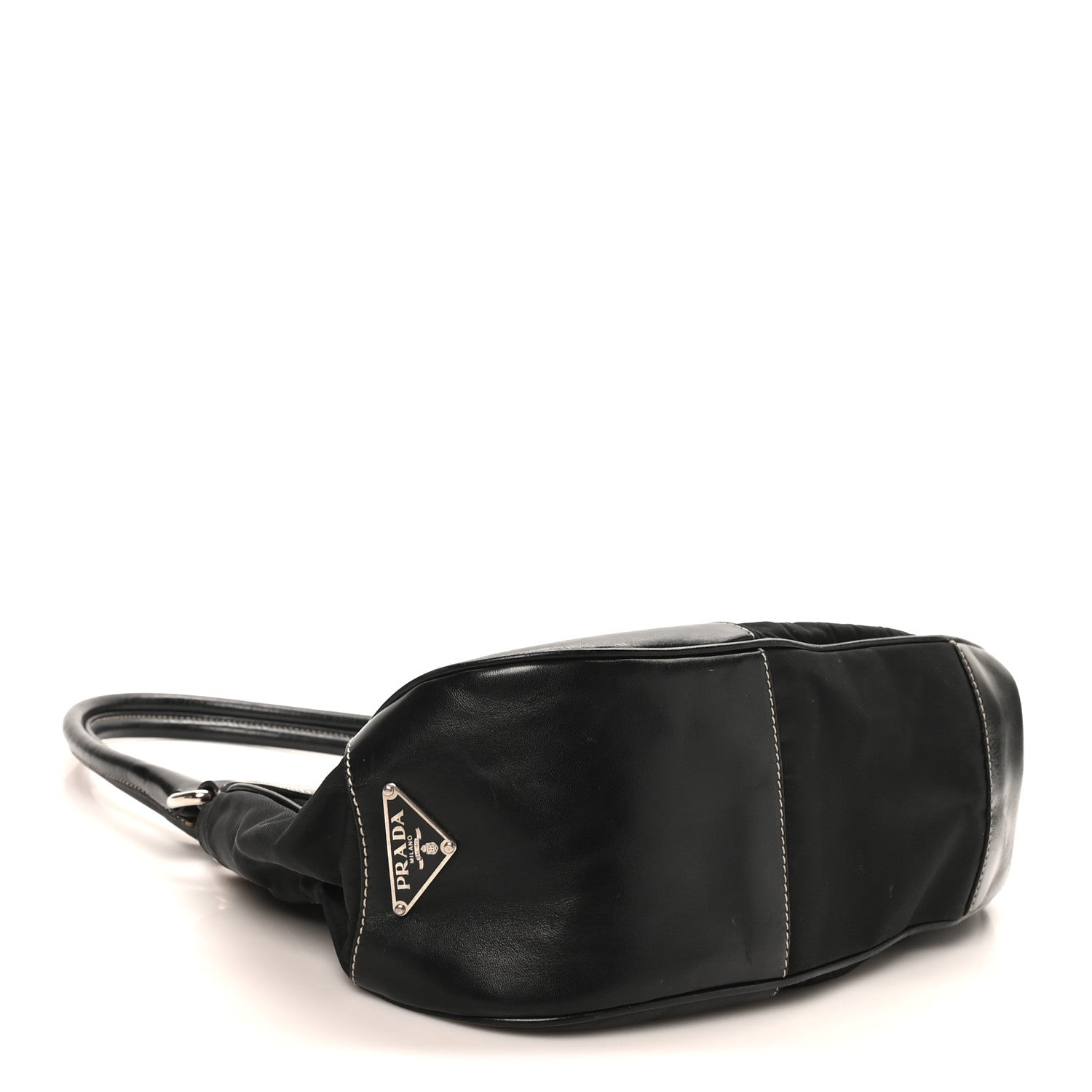 Tessuto Nylon Moon Shoulder Bag Black