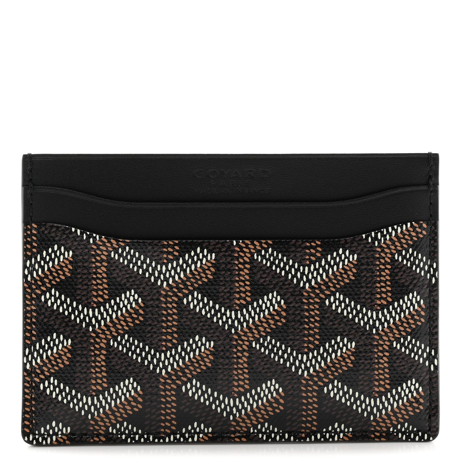 Goyardine Saint Sulpice Card Holder Black