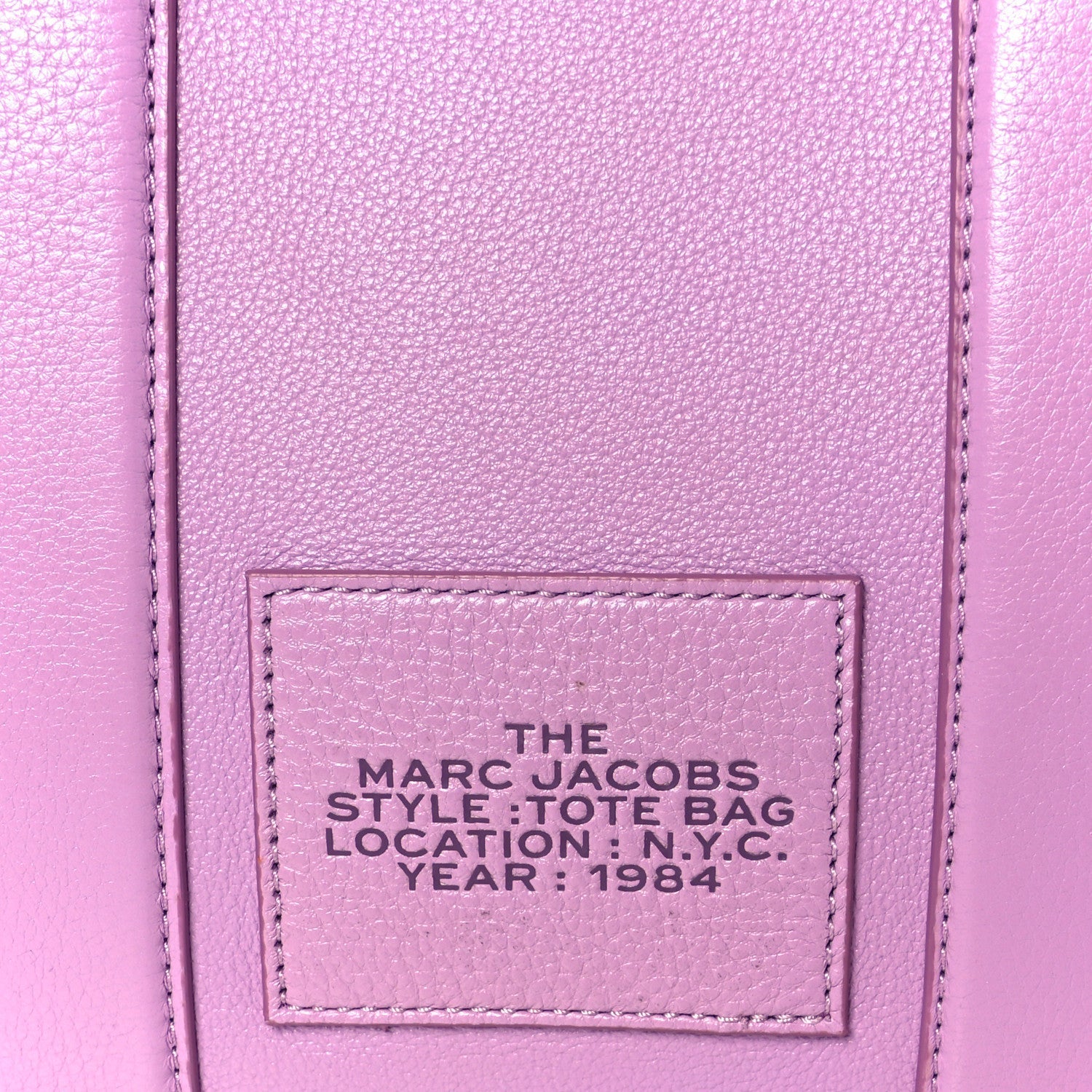 Grained Calfskin Small The Tote Bag Regal Orchid
