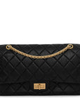 Aged Calfskin Quilted 2.55 Reissue 227 Flap Black