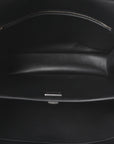 Natural Smooth Calfskin Medium Rodeo Top Handle Handbag Black