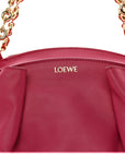 Shiny Nappa Calfskin Small Paseo Bag Magenta
