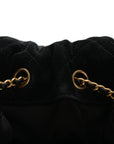Suede Quilted Medium CHNL 25 Handbag Black