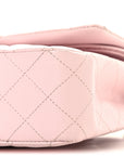 Caviar Quilted Medium Double Flap Light Pink