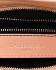 Matte Goatskin Rubber Covered Classic Hardware Mini City Rose Poudre