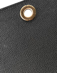 Coated Canvas Calfskin Vintage Check Medium Note Crossbody Bag Black
