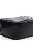 Calfskin Matelasse Monogram Lou Belt Bag Black