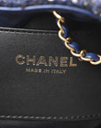 Tweed Quilted Small CHNL 25 Handbag Blue