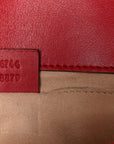 Calfskin Matelasse Mini GG Marmont Shoulder Bag Hibiscus Red