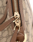 GG Supreme Monogram Medium Nice Top Handle Dome Bag Brown