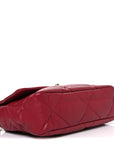 Lambskin Quilted Large CHNL 19 Flap Red