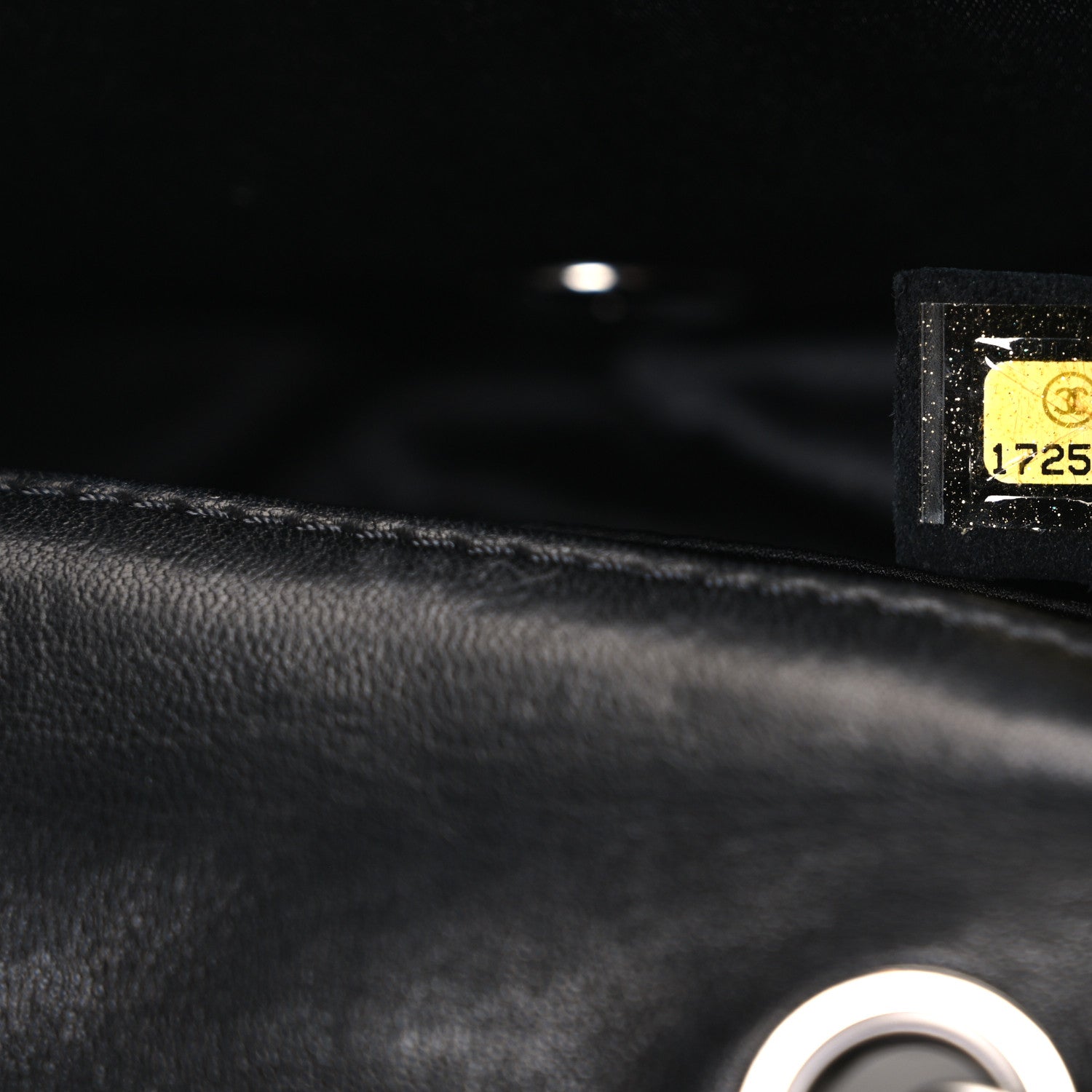 Lambskin Quilted Beaded Extra Mini Rectangular Flap Black