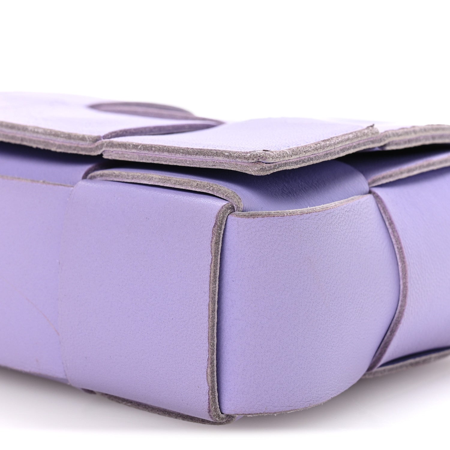 Lambskin Maxi Intrecciato Extra Mini Cassette Crossbody Bag Wisteria