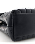Calfskin Y Quilted Monogram Medium Loulou Chain Satchel Deep Marine