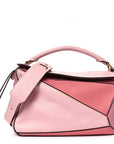 Calfskin Large Puzzle Bag Soft Pink