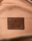 Glazed Calfskin Matelasse Diagonal Small GG Marmont Chain Shoulder Bag Cuir