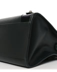 Smooth Calfskin Metallic Patent Giant 12 Silver Hardware City Vert Poker Fonce