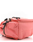 Nylon Medium Rucksack Backpack Bright Coral Pink