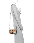 GG Supreme Monogram Water Flora Web Mini Ophidia Shoulder Bag Beige White Multicolor