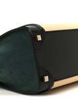 Baby Grained Calfskin Nubuck Micro Tri-Color Luggage Teal