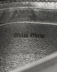Metallic Nappa Matelasse Chain Crossbody Silver