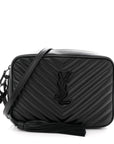 Calfskin Matelasse Monogram Monochrome Lou Camera Bag Black