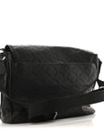Calfskin Embossed Medusa Messenger Bag Black