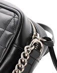 Calfskin Matelasse Aria GG Marmont Chain Shoulder Bag Black