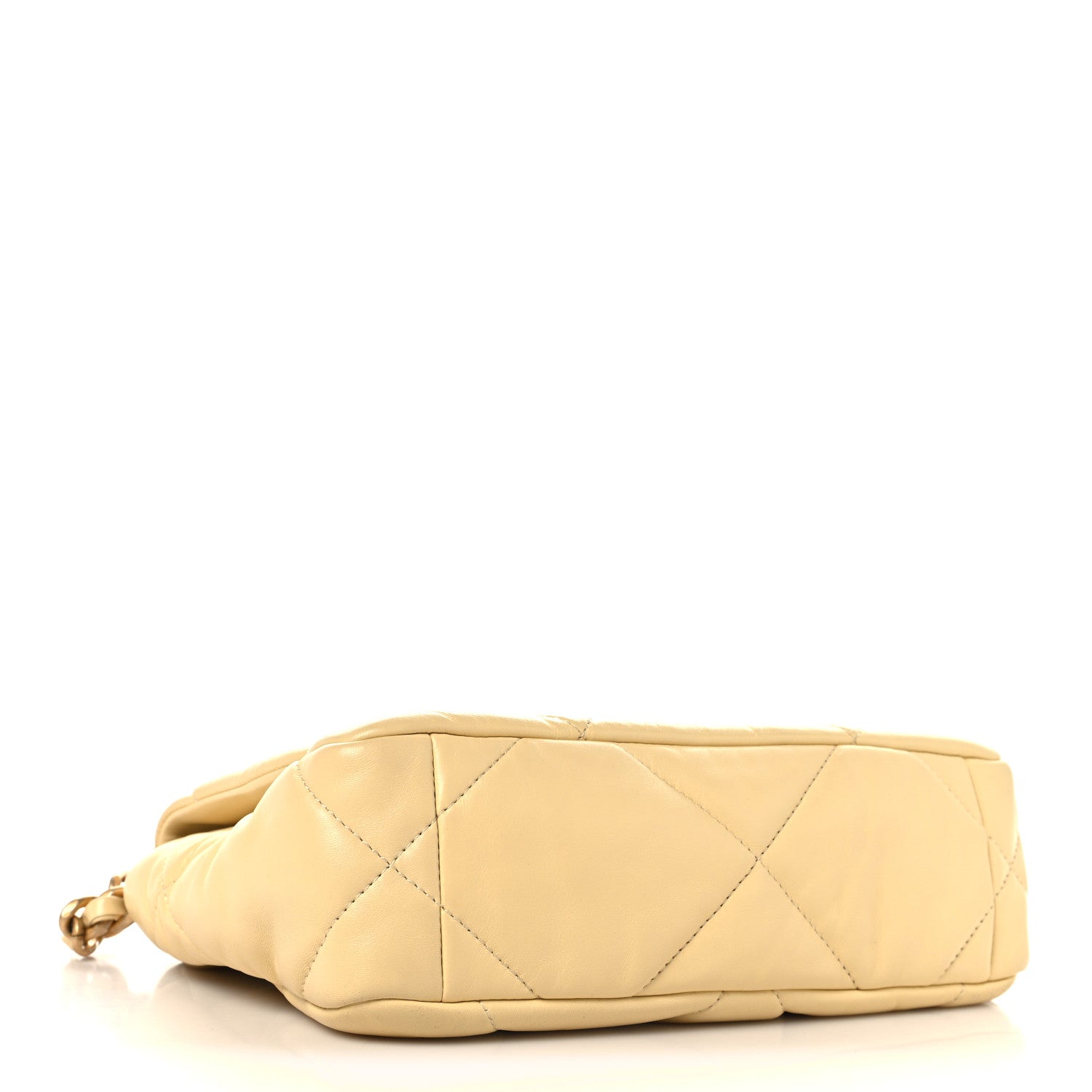 Lambskin Quilted Medium CHNL 19 Flap Yellow