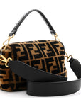 Shearling Vitello Dolce Macro FF 1974 Baguette Tobacco Black