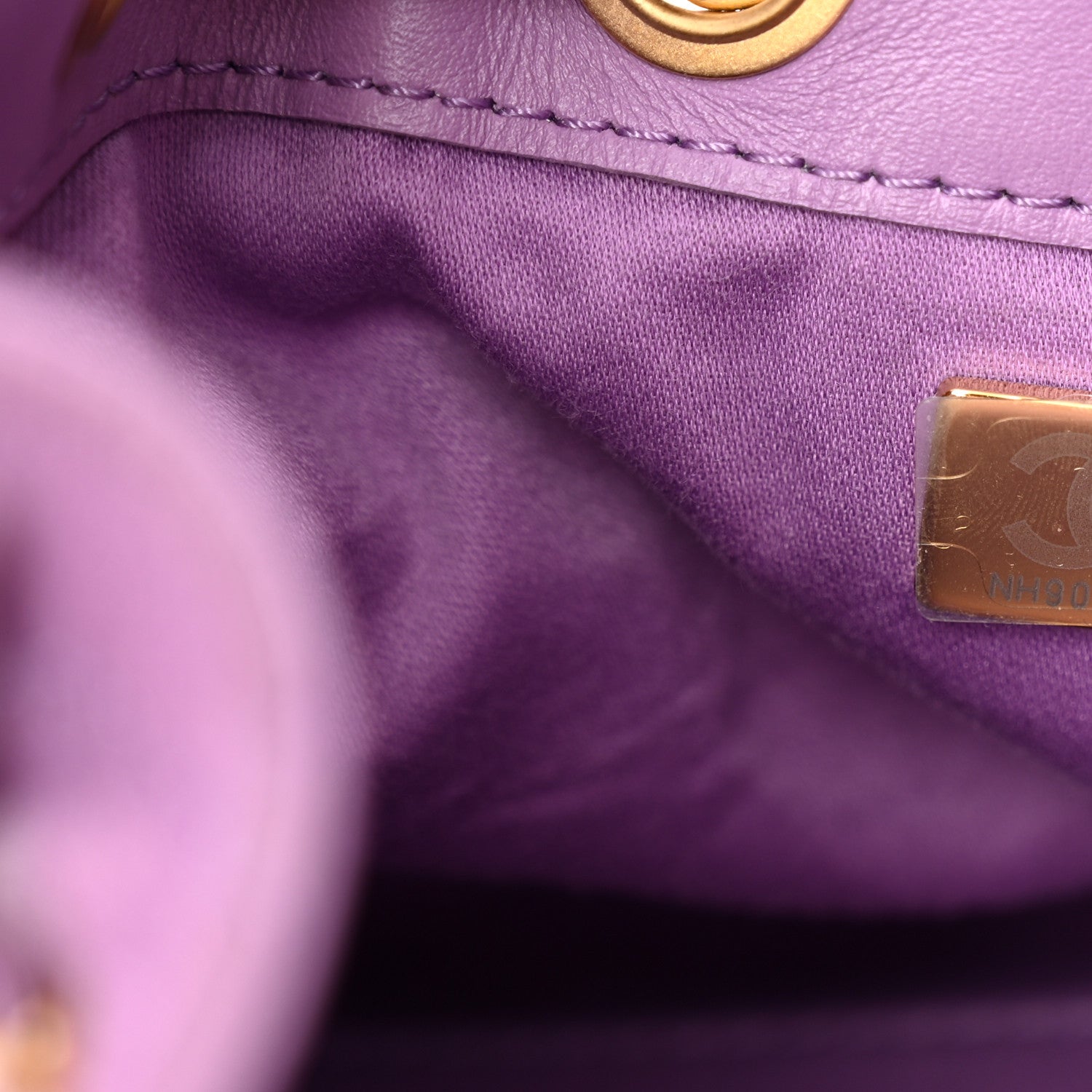 Suede Quilted Mini CHNL 25 Handbag Purple