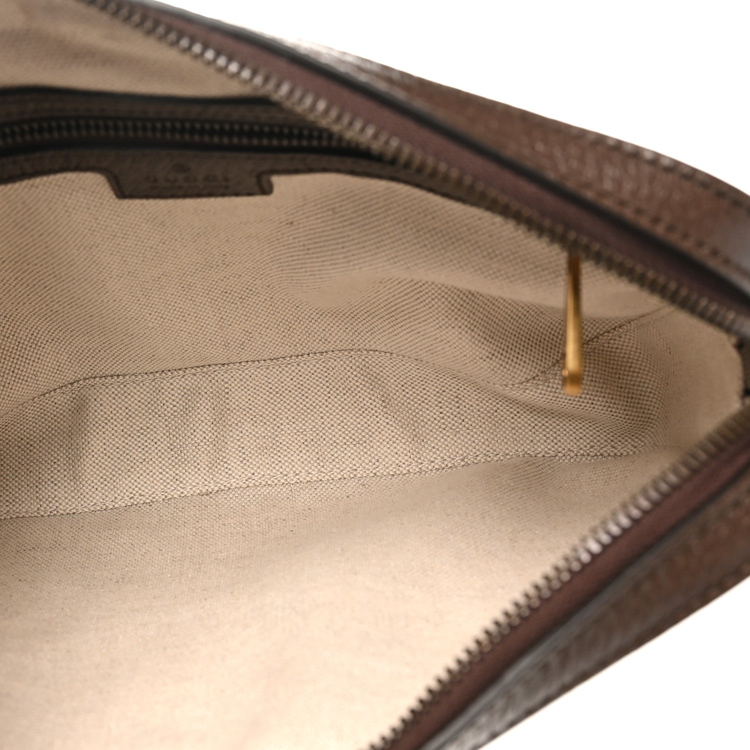 GG Supreme Monogram Textured Dollar Calfskin Web Ophidia Wristlet Shoulder Bag Beige Ebony New Acero