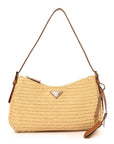 Yarn Raffia Effect Crochet Large Aimée Shoulder Bag Natural