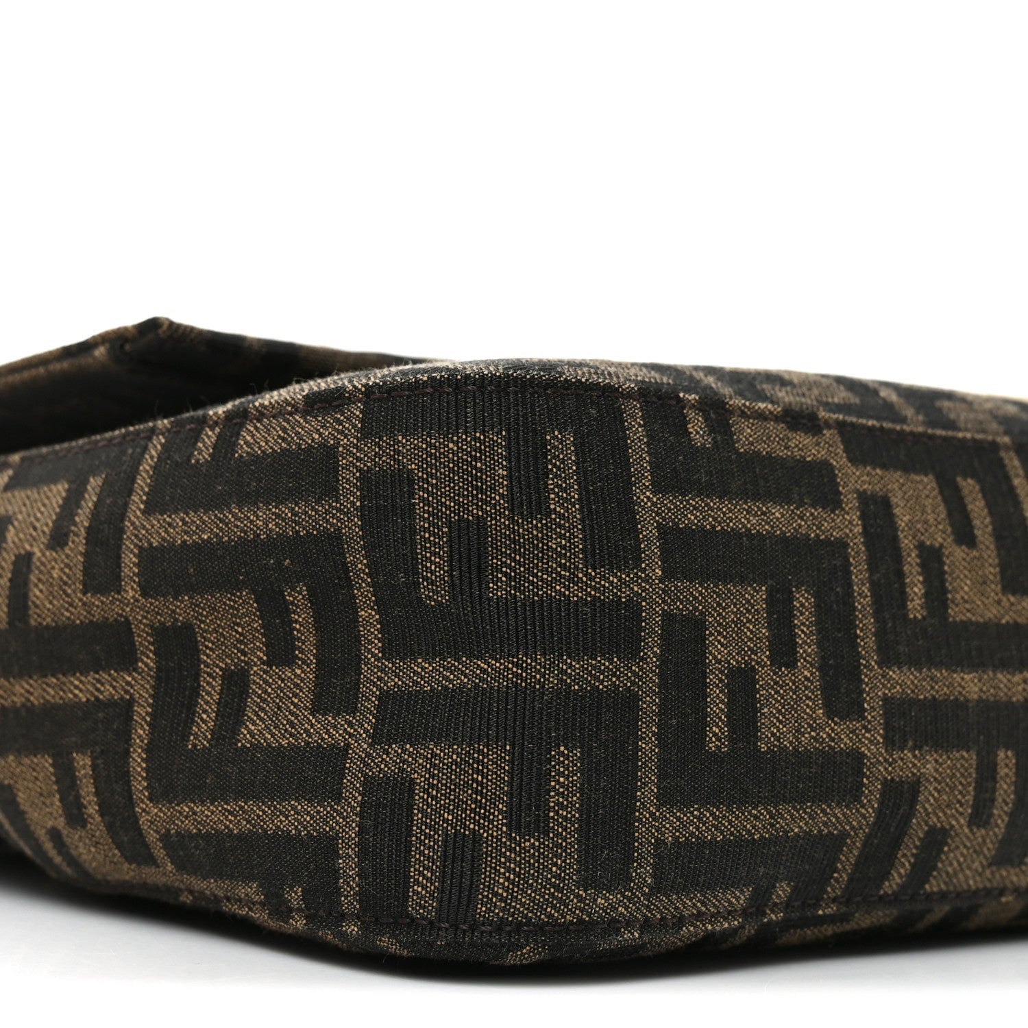 Fabric Jacquard FF 1974 Maxi Baguette Tobacco Moro Black