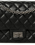 Aged Calfskin Quilted 2.55 Reissue 225 Flap Black