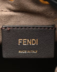 Shearling Vitello Dolce F is FNDI Macro FF 1974 Mini Mon Tresor Bucket Bag Tobacco Black