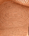 Raffia Calfskin Paulas Ibiza Balloon Ruffle Basket Tote Bag Natural Tan
