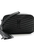 Grain De Poudre Matelasse Monochrome Monogram Mini Lou Camera Bag Black