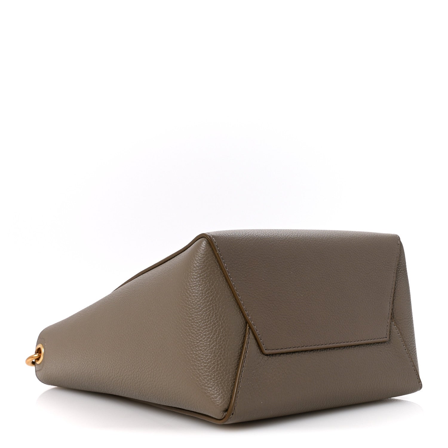 Soft Grained Calfskin Small Sangle Bucket Bag Taupe