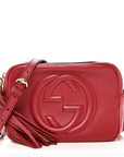 Pebbled Calfskin Small Soho Disco Bag Tabasco Red