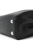 Grained Calfskin Small Rodeo Top Handle Handbag Black