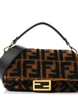 Shearling Vitello Dolce Macro FF 1974 Baguette Tobacco Black